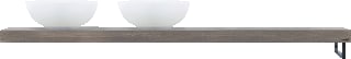 Looox - Wood Solo Wastafelblad wastbld wbs r 140 og rvs