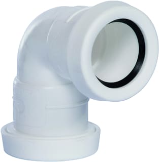 Pipelife - Fitting met 2 aansluitingen Pp Bocht 40 90Gr 2Xm Wit