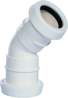 Pipelife - Fitting met 2 aansluitingen Pp Bocht 40 45Gr 2Xm Wit