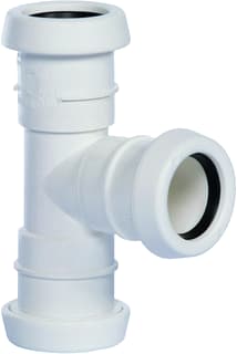 Pipelife - Fitting met 3 aansluitingen Pp Tstuk 32 90Gr 2Xms Wit