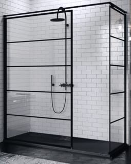 Novellini - Kuadra H Inloopdouche H90 87-90 Strp Zw