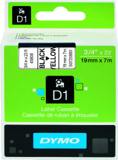 Dymo - D1 Labeltape Tape 19Mm Gl/Zw