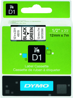 Dymo - D1 Labeltape Tape 12Mm Gr/Zw