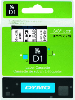 Dymo - D1 Labeltape Tape 9Mm Tr/Zw