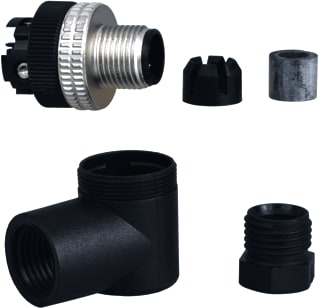 TeSensors - Ronde (industrie) connector Connector M12 4P Haaks M