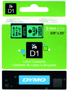 Dymo - D1 Labeltape Tape 9Mm Gr/Zw