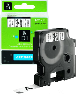 Dymo - D1 Labeltape Tape 6Mm W/Zw