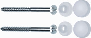 FISI - Schroefbevestigingsset Bevstsch 6Knt 75 Wit Se2