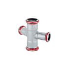 Geberit - Mapress C-staal Fitting met 4 aansluitingen Mapr.Kruisst 30Gr 28X15X28X15