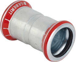 Geberit - Mapress C-staal Fitting met 2 aansluitingen Mapr.Sok Kort 18 Mm
