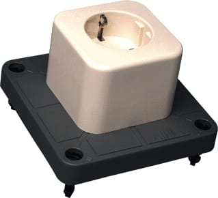 ABB - Hafobox 3640 S Deksel voor opbouwdoos wand/plafond Deksel Grijs 1-Voudige Wcd