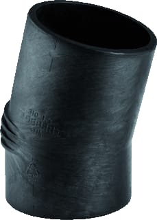 Geberit - Silent-db20 Fitting met 2 aansluitingen Pe Silent Bocht 15Gr 90