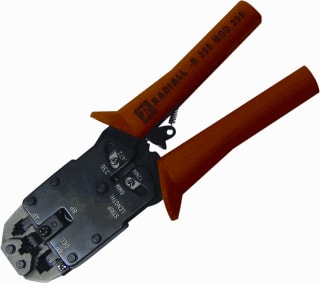 Radiall - Twisted Pair Spec. ger. v communicatietechniek crimptool 4p4c t/m 8p8c