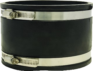 Fernco - Fitting met 2 aansluitingen Rechte Kopp. 168-145 Zwr