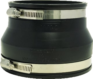 Fernco - Fitting met 2 aansluitingen Verl 133-120/115-98 Zwr