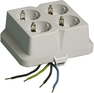 Attema - Cable-mate AK2-C4 Deksel voor opbouwdoos wand/plafond Deksel+4V Wcd +Randaarde