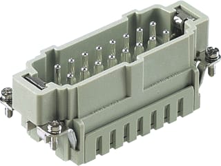 Harting - Contactblok v rechthoekige connect. Han 16 Es-M Insert