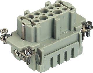 Harting - Contactblok v rechthoekige connect. Han 10 Es-F Insert