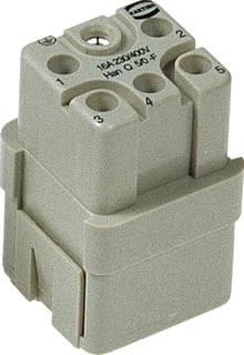 Harting - Contactblok v rechthoekige connect. Buscontdr Han Q5/0