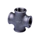 Nefit Industrial - Zwart 180 Fitting met 4 aansluitingen Neft Kruisstuk 1/2 Zw