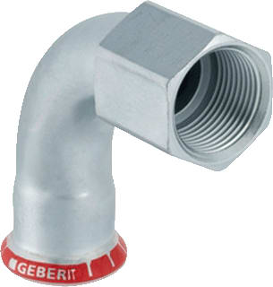 Geberit - Mapress C-staal Fitting met 2 aansluitingen Mapr Bocht 90Gr+Bi D.28/Rp1"