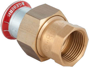 Geberit - Mapress C-staal Fitting met 2 aansluitingen Mapr C-St 3D Kpp. 22-Rp3/4