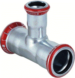 Geberit - Mapress C-staal Fitting met 3 aansluitingen 21248