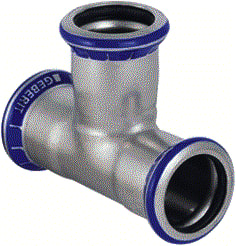 Geberit - Mapress RVS Fitting met 3 aansluitingen 31003