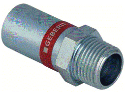 Geberit - Mapress C-staal Fitting met 2 aansluitingen Bu 22-R1/2