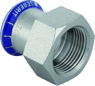 Geberit - Mapress RVS Fitting met 2 aansluitingen Mapr Fitting 31821