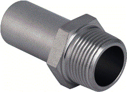 Geberit - Mapress RVS Fitting met 2 aansluitingen Mapr Fttng2 Sp-Bu 22-3/4"