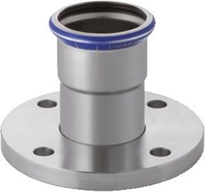 Mapress - RVS 316 Fitting met 2 aansluitingen geb mapr rvs flens 22mm