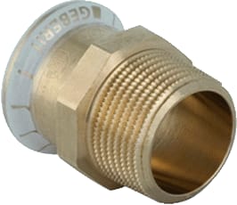 Geberit - Mapress Brons Fitting met 2 aansluitingen 61732
