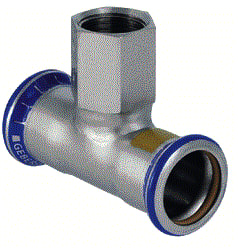 Geberit - Mapress RVS Gas Fitting met 3 aansluitingen fitting 3 34054