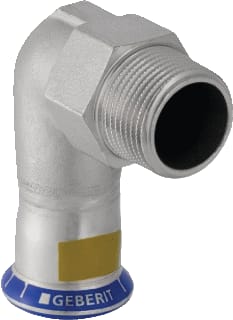 Geberit - Mapress RVS Gas Fitting met 2 aansluitingen Mapr Rvs Gs Ovgngkn 90Bu½