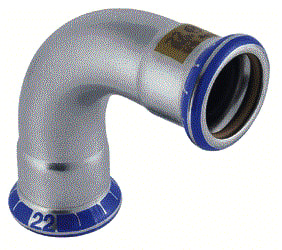 Geberit - Mapress RVS Gas Fitting met 2 aansluitingen Fitting 34187