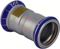 Geberit - Mapress RVS Gas Fitting met 2 aansluitingen Mapr Rvs Gs Sok 108Mm