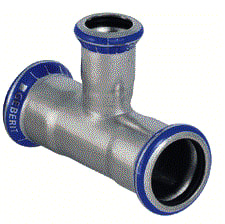 Geberit - Mapress RVS siliconevrij Fitting met 3 aansluitingen 81206