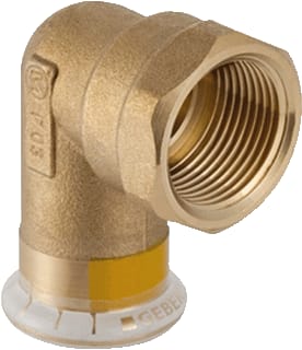 Geberit - Mapress Koper Gas Fitting met 2 aansluitingen Mapr Overg.90Gr M/Bi 15-Rp1/2"