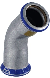 Geberit - Mapress RVS Gas Fitting met 2 aansluitingen Fitting 34449