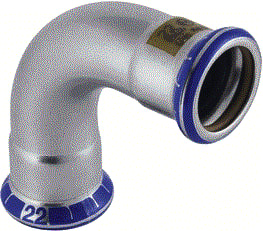 Geberit - Mapress RVS Gas Fitting met 2 aansluitingen Fitting 34443