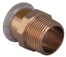Geberit - Mapress Koper Gas Fitting met 2 aansluitingen Fitting 34677