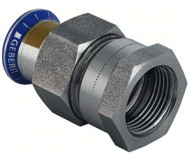 Geberit - Mapress RVS Gas Fitting met 2 aansluitingen Mapr Rvs Gs 3D Kopp Bi18 ½