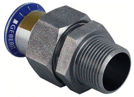 Geberit - Mapress RVS Gas Fitting met 2 aansluitingen Fitting 34440