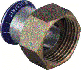 Geberit - Mapress RVS Fitting met 2 aansluitingen Mapr Fttng2 Vk 15-G3/4"