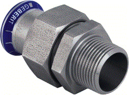 Geberit - Mapress RVS Fitting met 2 aansluitingen Fitting 35370