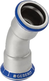 Geberit - Mapress RVS Fitting met 2 aansluitingen Mapr Bocht 30Gr 42Mm