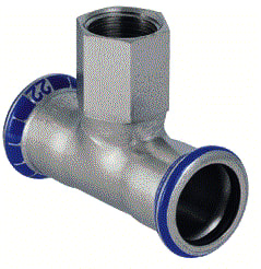 Geberit - Mapress RVS siliconevrij Fitting met 3 aansluitingen 81313