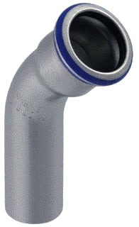 Geberit - Mapress RVS siliconevrij Fitting met 2 aansluitingen Mapr Rvs S-Vry Bcht45Sok89