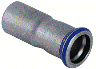 Geberit - Mapress RVS siliconevrij Fitting met 2 aansluitingen Mapr Rvs S-Vry Verlsok5415